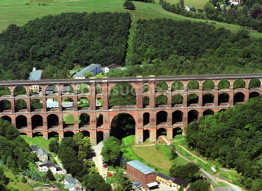 Luftbild Netzschkau - Die Göltzschtalbrücke in der Nähe von Netzschkau in Sachsen