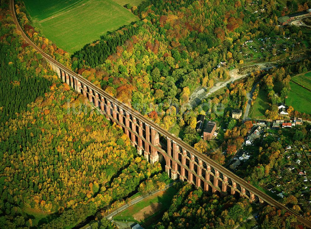 Netzschkau aus der Vogelperspektive: Die Göltzschtalbrücke in der Nähe von Netzschkau in Sachsen