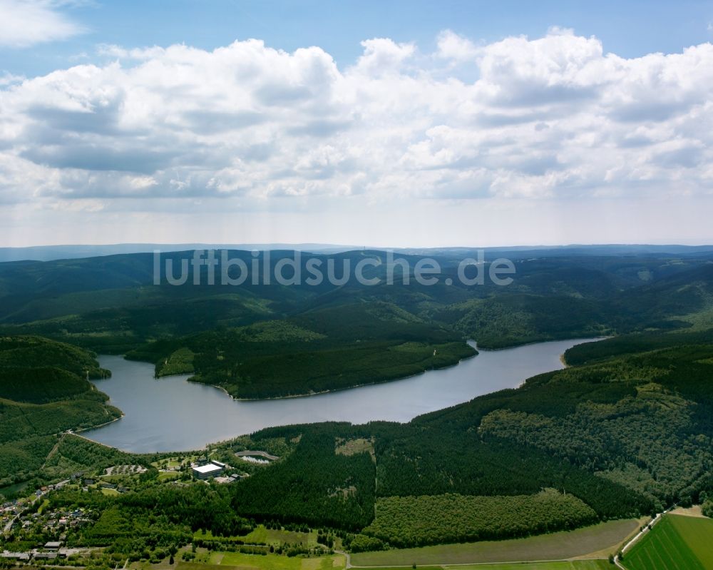 Langelsheim von oben - Die Granetalsperre in Langelsheim im Bundesland Niedersachsen