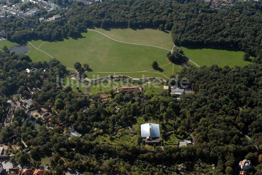 Luftbild Leipzig - Die Grüne Wiese und der Zoologische Garten Leipzig