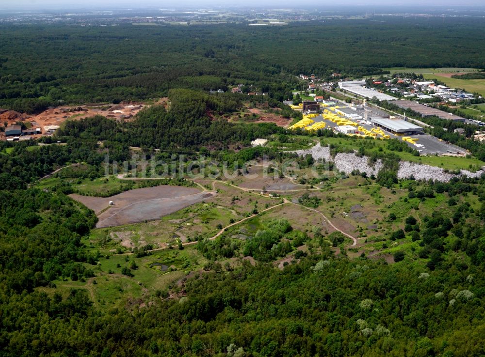 Luftaufnahme Messel - Die Grube Messel im Bundesland Hessen