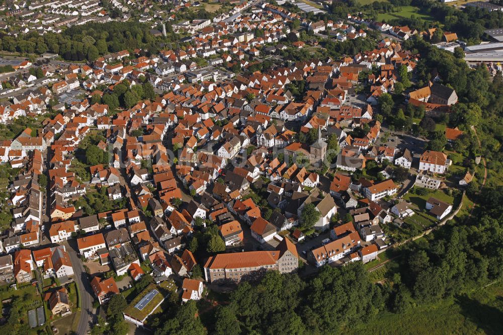 Luftbild Blomberg - Die historische Altstadt von Blomberg