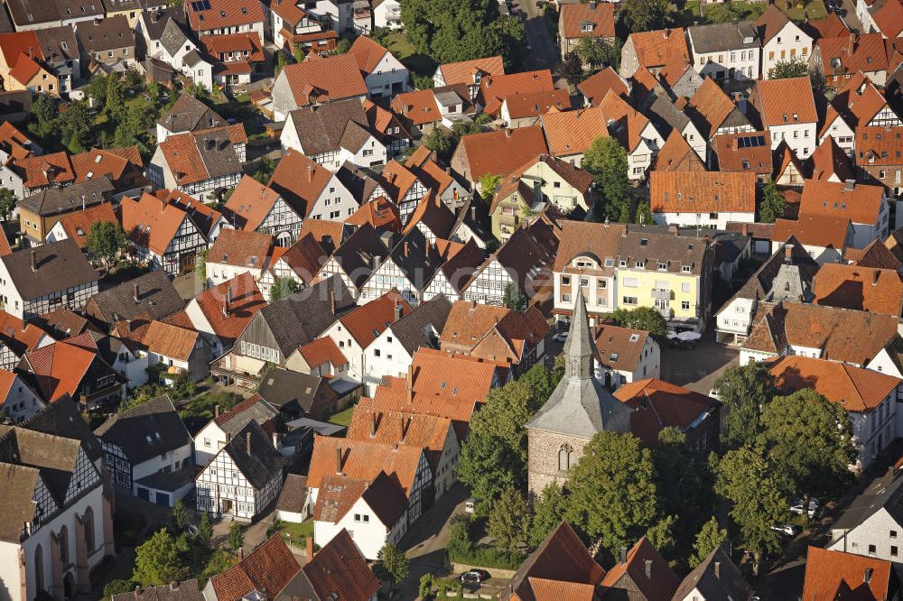 Luftbild Blomberg - Die Innenstadt von Blomberg in Nordrhein-Westfalen mit dem Glockenturm der ehemaligen Martinikirche