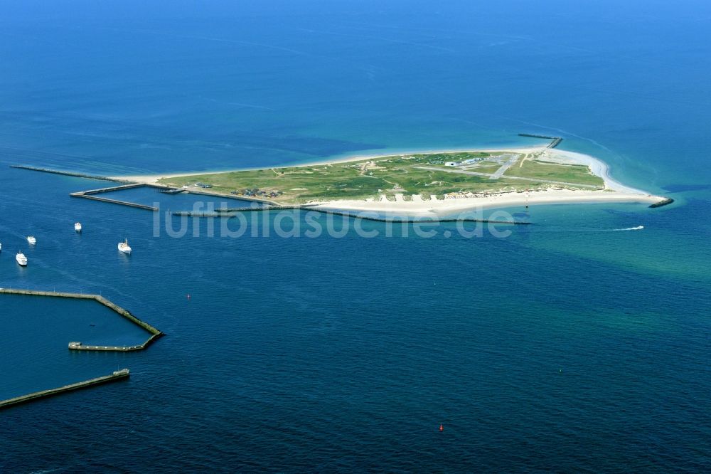 Helgoland von oben - Die Insel Helgoland-Düne in der Nordsee im Bundesland Schleswig-Holstein