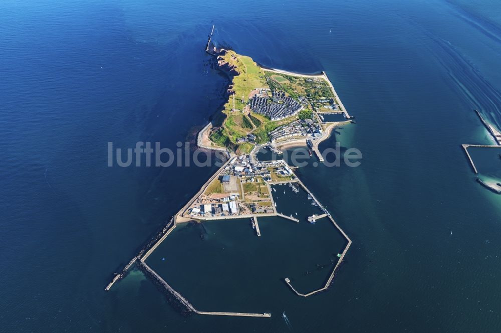 Luftbild Helgoland - Die Insel Helgoland in der Nordsee mit dem Hafengelände auf Helgoland im Bundesland Schleswig-Holstein