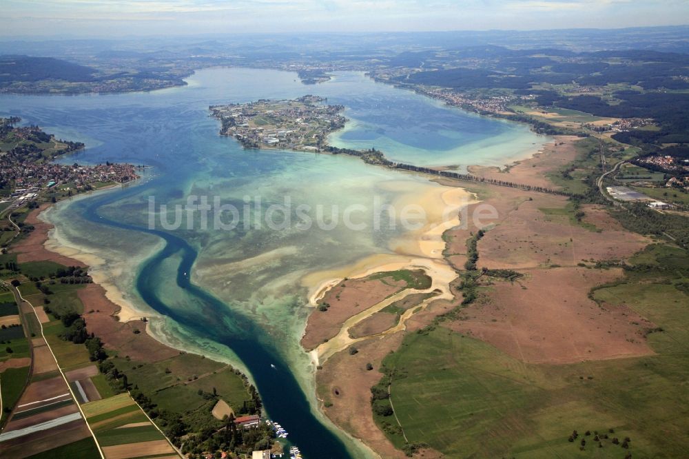 Luftbild Reichenau - Die Insel Reichenau im Bodensee im Bundesland Baden-Württemberg