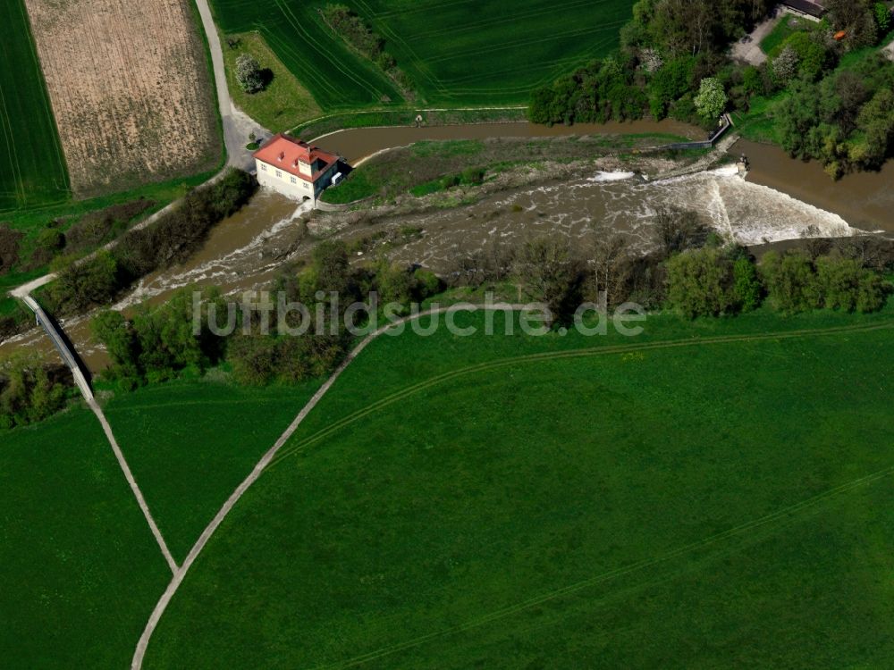 Luftbild Bad Friedrichshall - Die Jagst in Bad Friedrichshall im Bundesland Baden-Württemberg