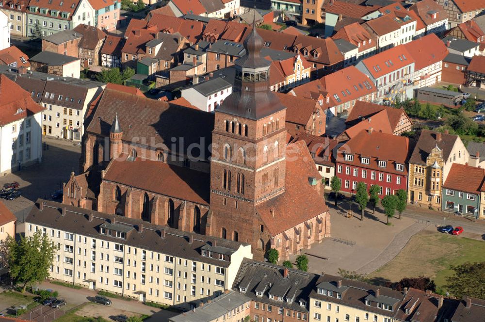 Luftaufnahme Malchin - Die St. Johanneskirche in Malchin