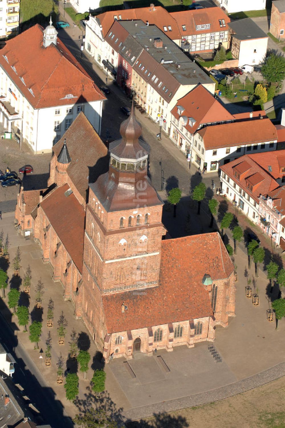 Luftaufnahme Malchin - Die St. Johanneskirche in Malchin