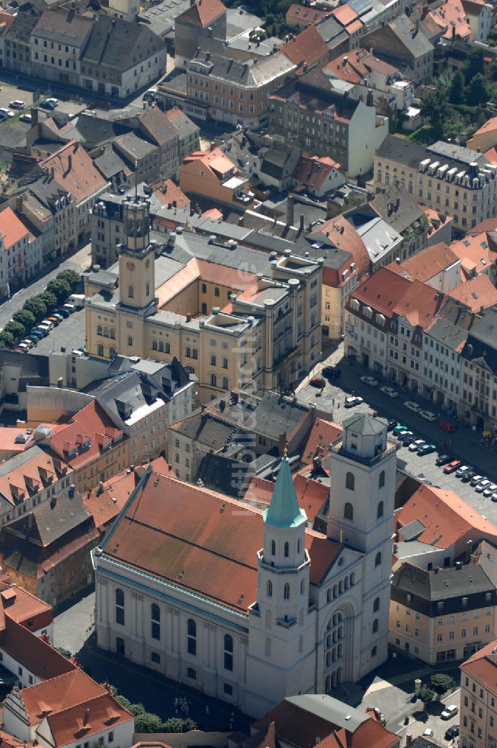 Luftaufnahme Zittau - Die St. Johanniskirche in Zittau