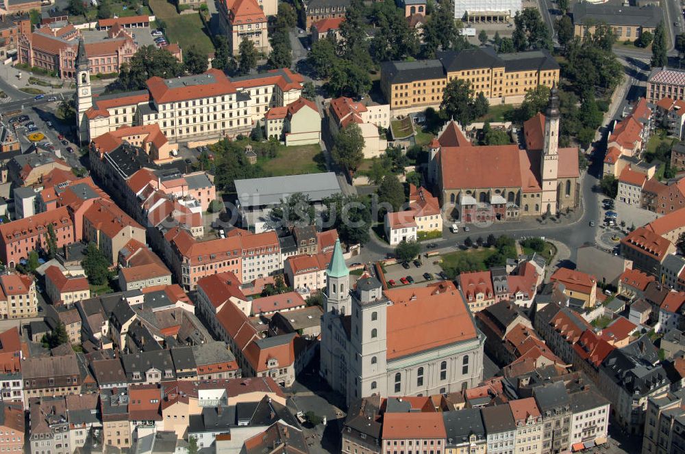 Zittau aus der Vogelperspektive: Die St. Johanniskirche in Zittau