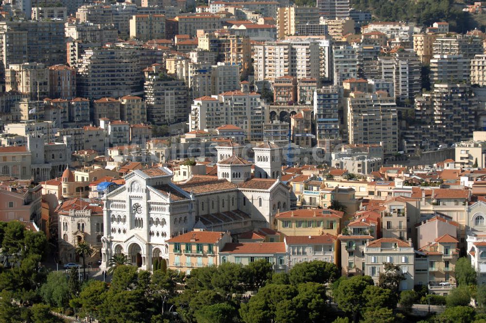 Luftbild MONACO - Die Kathedrale Notre-Dame-Immaculee im Stadtteil Monaco-Ville in Monaco