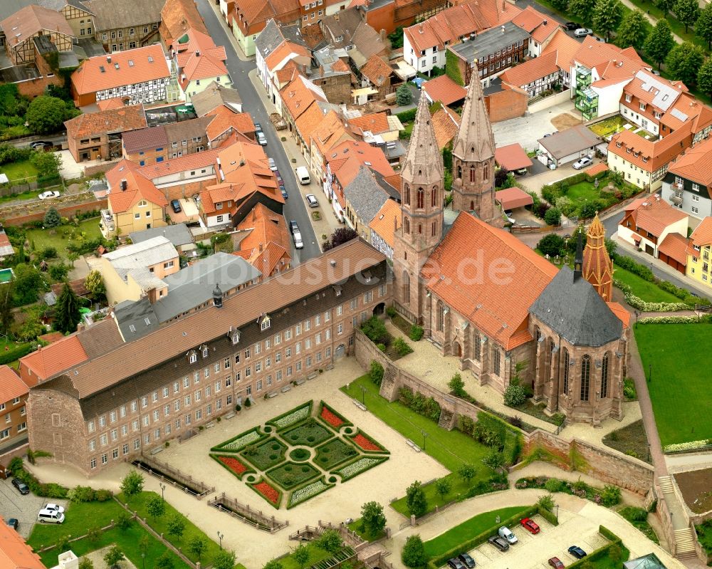 Luftbild Heilbad Heiligenstadt - Die Kirche St. Marien in Heilbad Heiligenstadt im Bundesland Thüringen