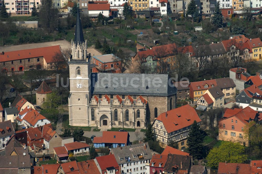 Luftaufnahme Bad Langensalza - Die Kirche St. Stephani in Bad Langensalza