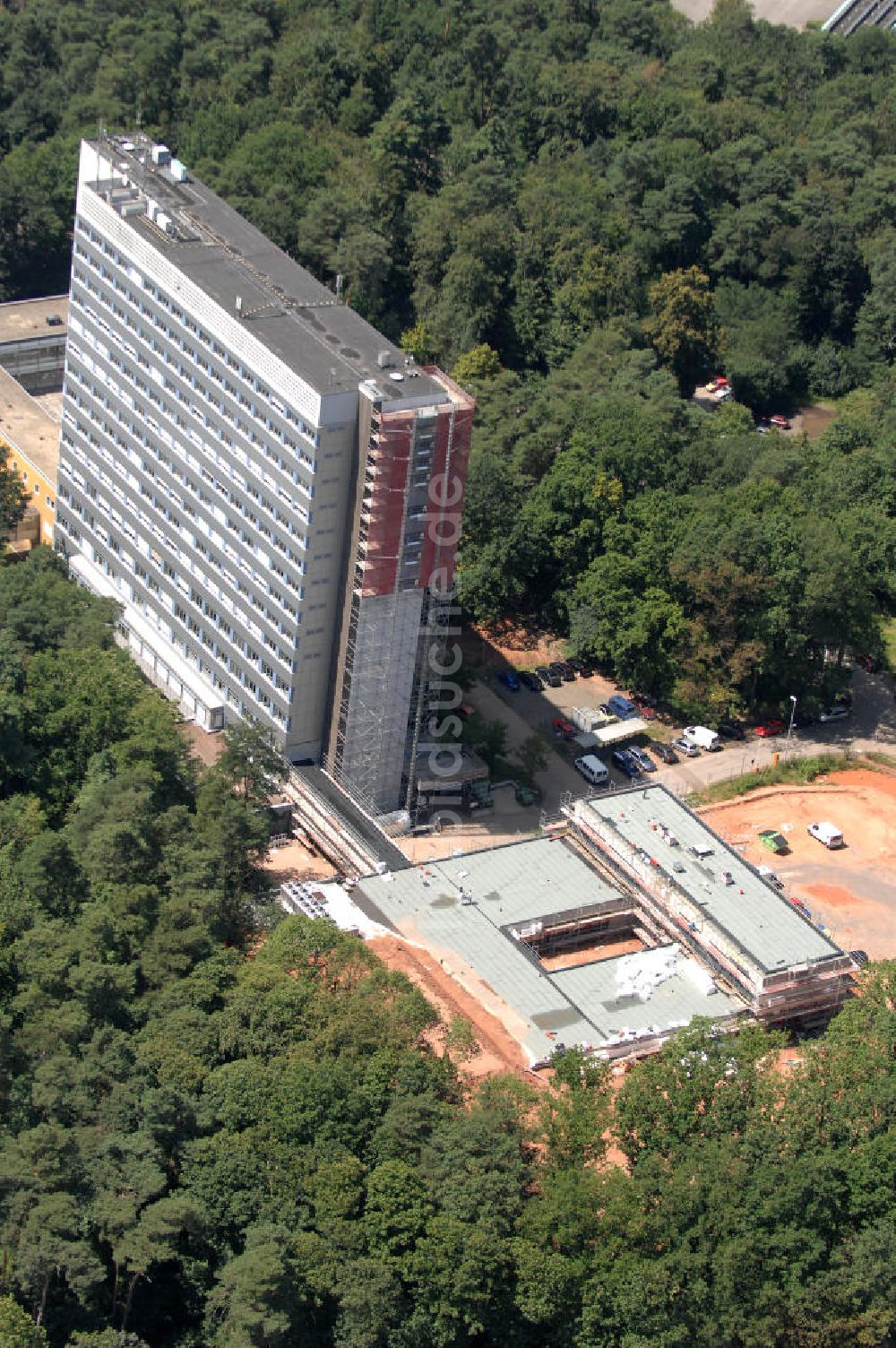 Luftbild Homburg - Die Klinik für Hals-, Nasen- und Ohrenheilkunde des Universitätsklinikums des Saarlandes in Homburg