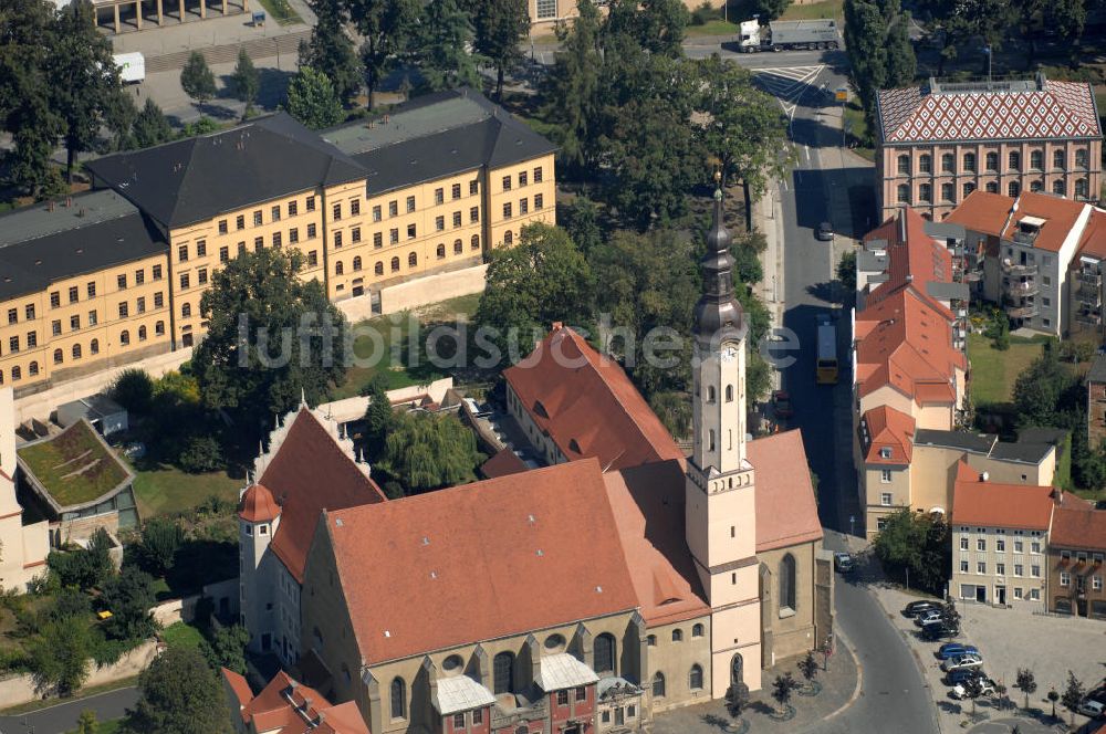 Zittau aus der Vogelperspektive: Die Klosterkirche St. Petri und Paul in Zittau