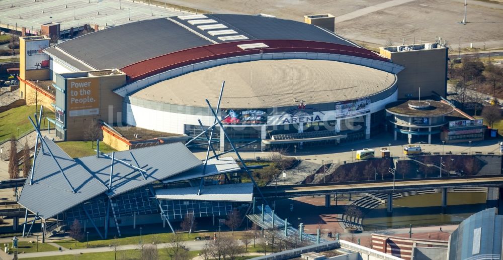 Oberhausen von oben - Die König-Pilsener-Arena in Oberhausen im Bundesland Nordrhein-Westfalen