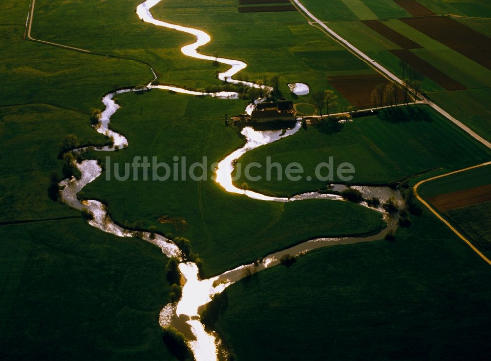 Ansbach aus der Vogelperspektive: Die Landschaft von Ansbach im Bundesland Bayern