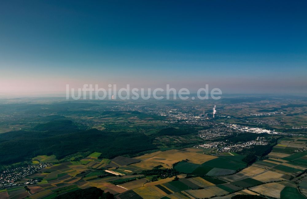 Heilbronn von oben - Die Landschaft um Heilbronn im Bundesland Baden-Württemberg