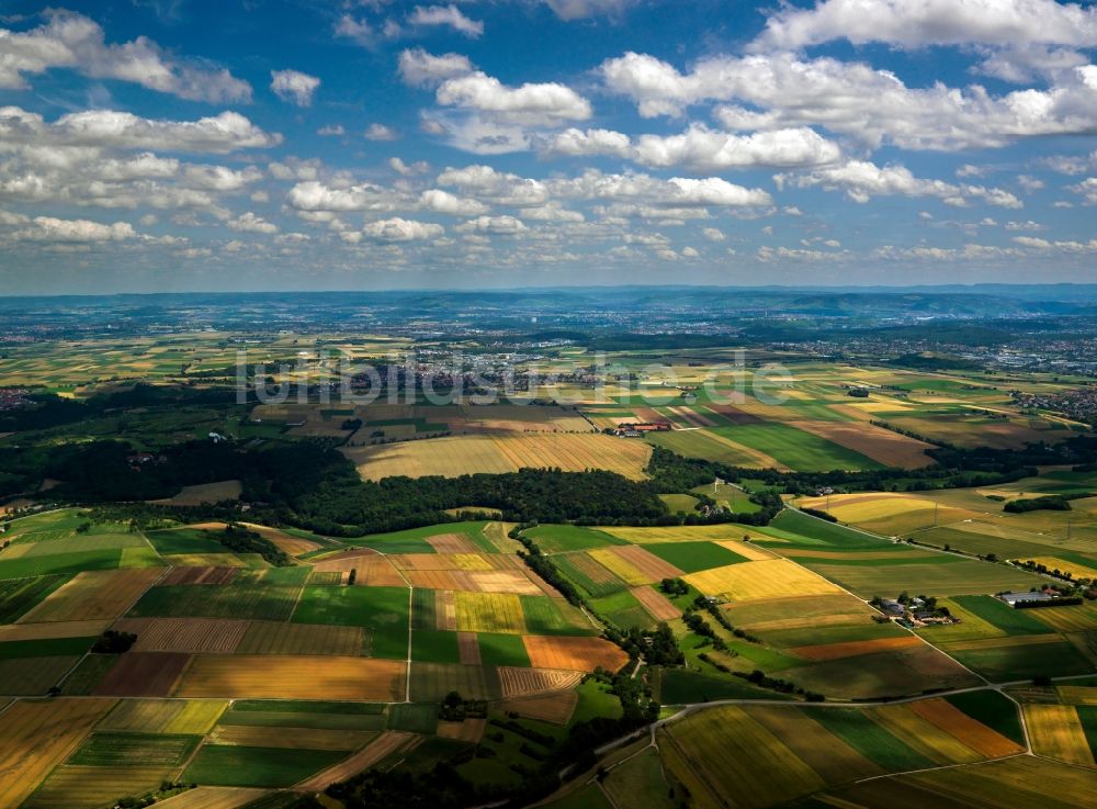 Markgröningen von oben - Die Landschaft um Markgröningen im Landkreis Ludwigsburg im Bundesland Baden-Württemberg