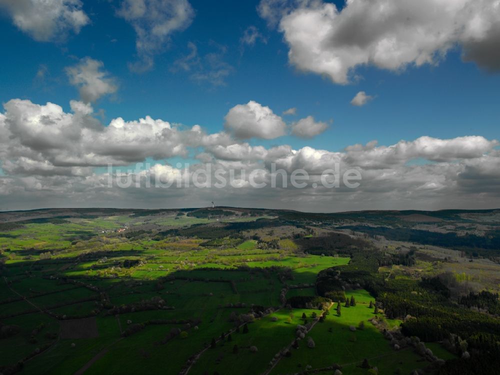 Luftbild Schotten - Die Landschaft des Mittelgebirges Vogelsberg in Schotten im Bundesland Hessen