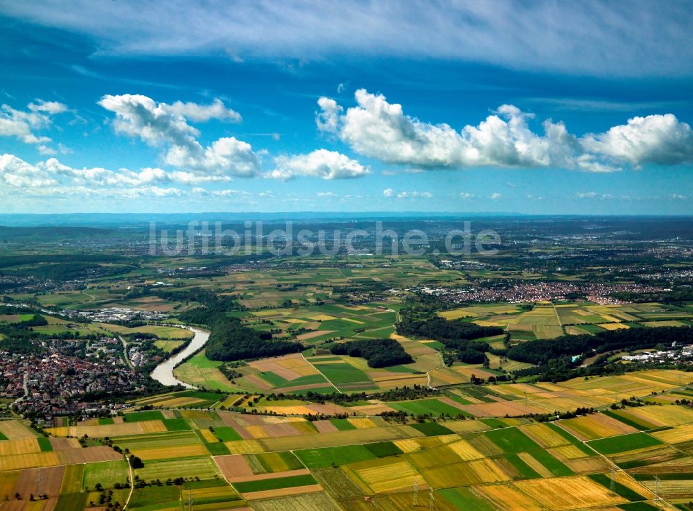 Ludwigsburg von oben - Die Landschaft des Neckarbeckens um Ludwigsburg im Bundesland Baden-Württemberg