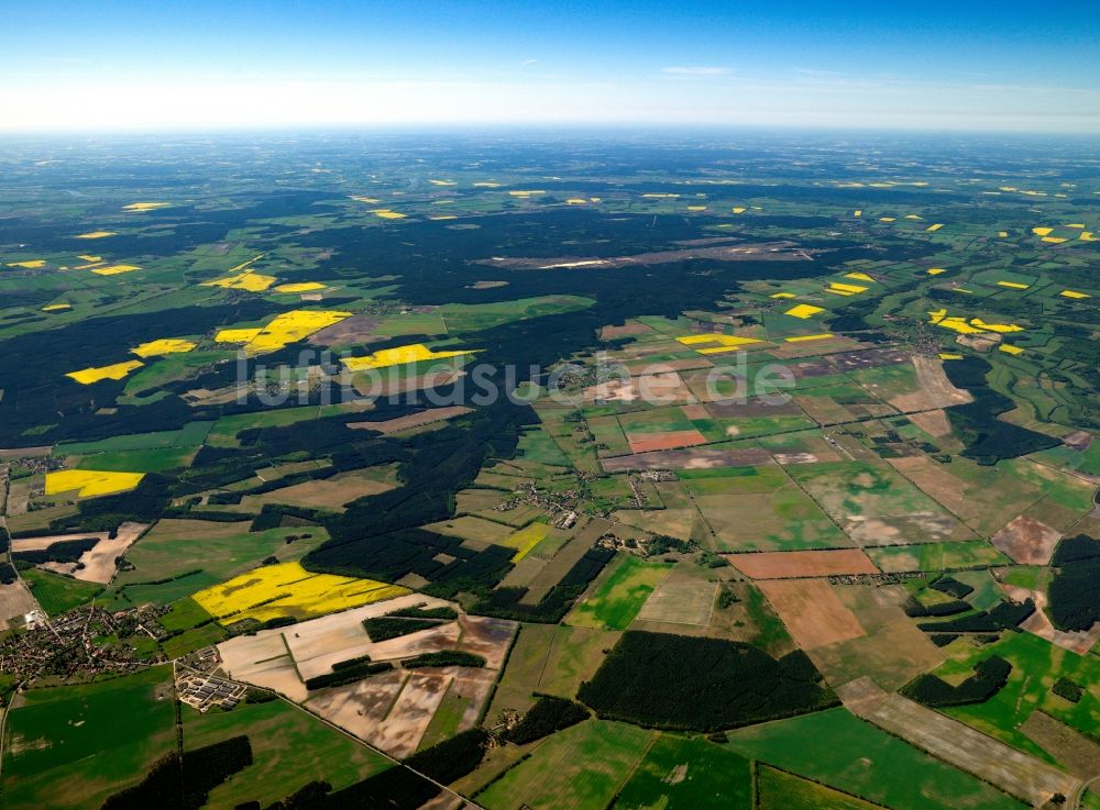 Luftbild Schwerin - Die Landschaft südlich von Schwerin im Landkreis Ludwigslust-Parchim im Bundesland Mecklenburg-Vorpommern