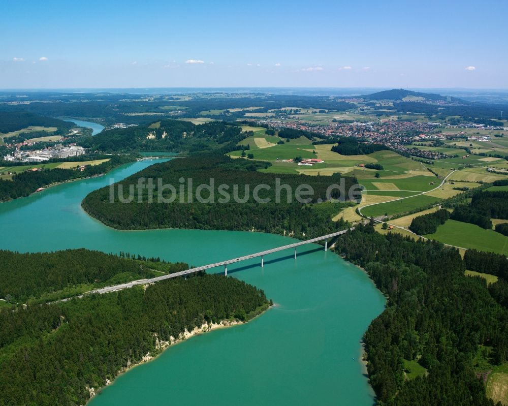 Luftaufnahme Schongau - Die Lechtalbrücke und ihre Umgebung in Schongau im Bundesland Bayern