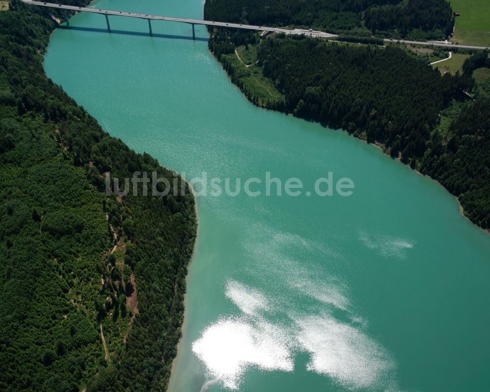 Luftaufnahme Schongau - Die Lechtalbrücke und ihre Umgebung in Schongau im Bundesland Bayern