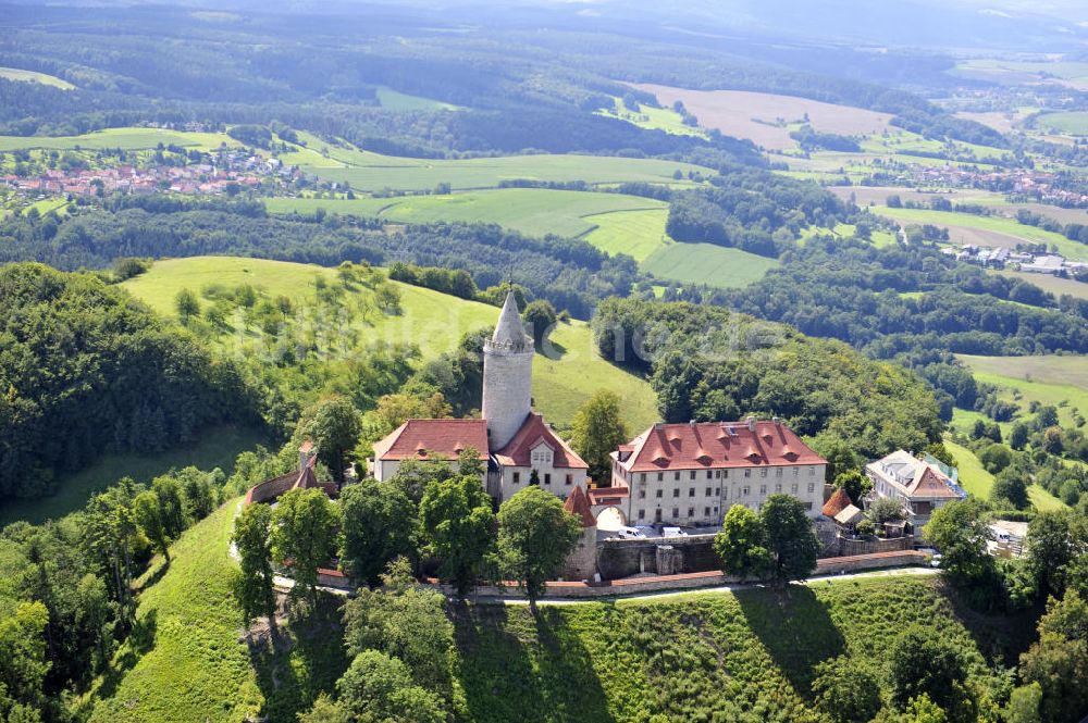 Seitenroda von oben - Die Leuchtenburg in Seitenroda, Thüringen