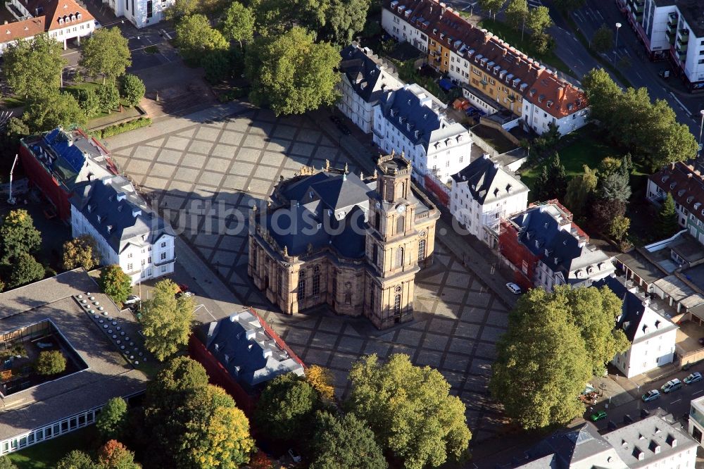 Luftbild Saarbrücken - Die Ludwigskirche im Alt-Saarbrücken im Bundesland Saarland