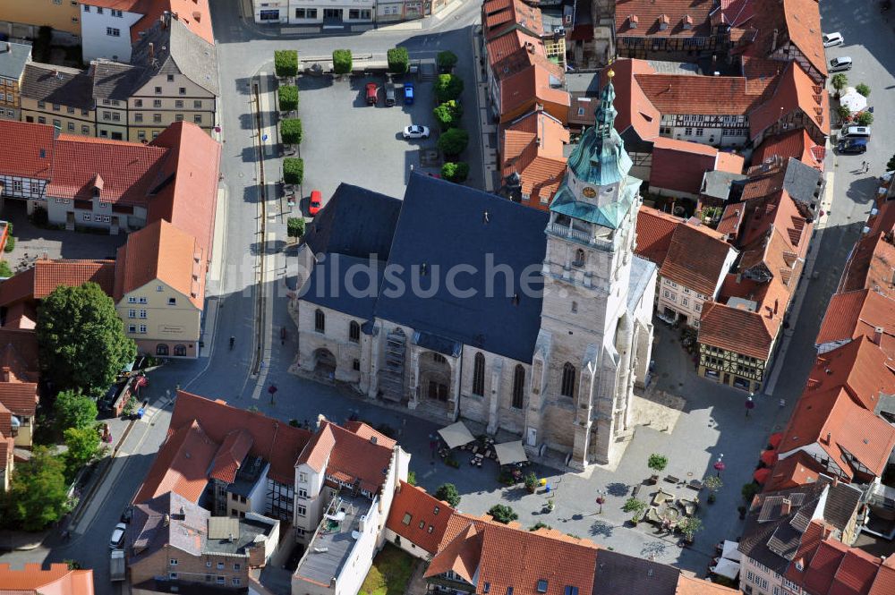 Luftbild Bad Langensalza - Die Marktkirche in Bad Langensalza, Thüringen