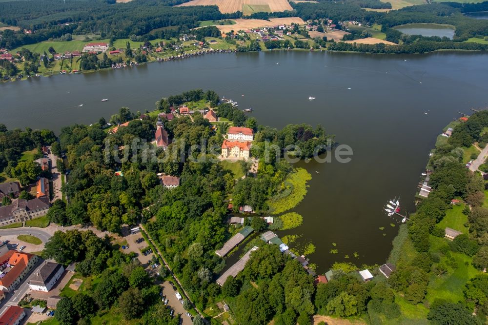 Luftbild Mirow - Die Mirower Schlossinsel mit ihrem Gebäudeensemble in Mirow im Bundesland Mecklenburg-Vorpommern