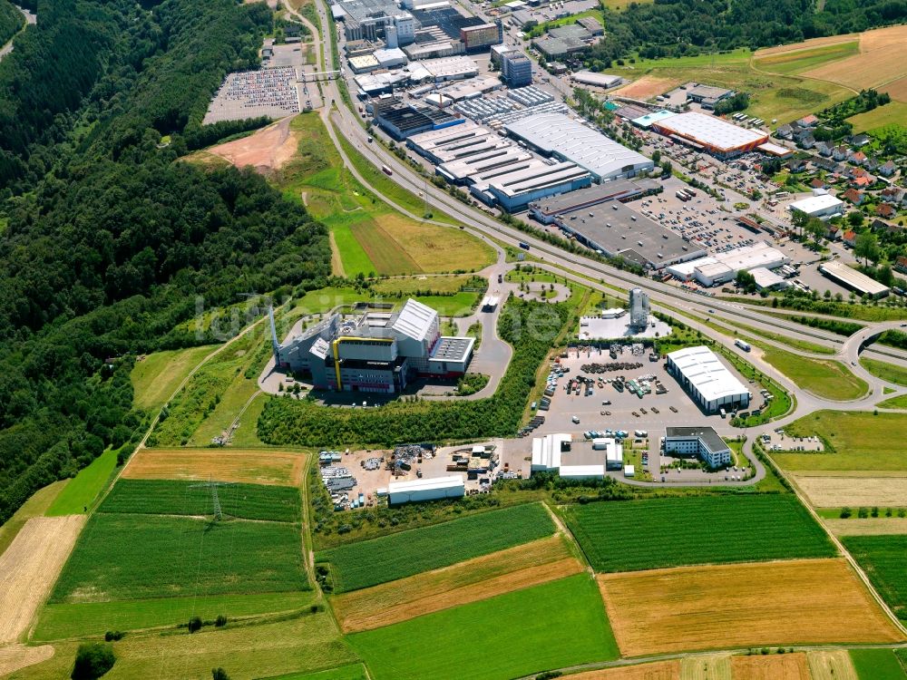 Pirmasens von oben - Die Müllverbrennungsanlage im Stadtteil Fehrbach in Pirmasens im Bundesland Rheinland-Pfalz