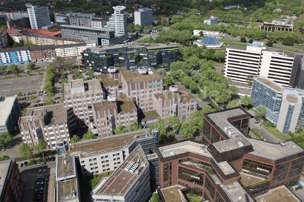 Mannheim von oben - Die Niederlassung von Siemens in Mannheim im Bundesland Baden-Württemberg