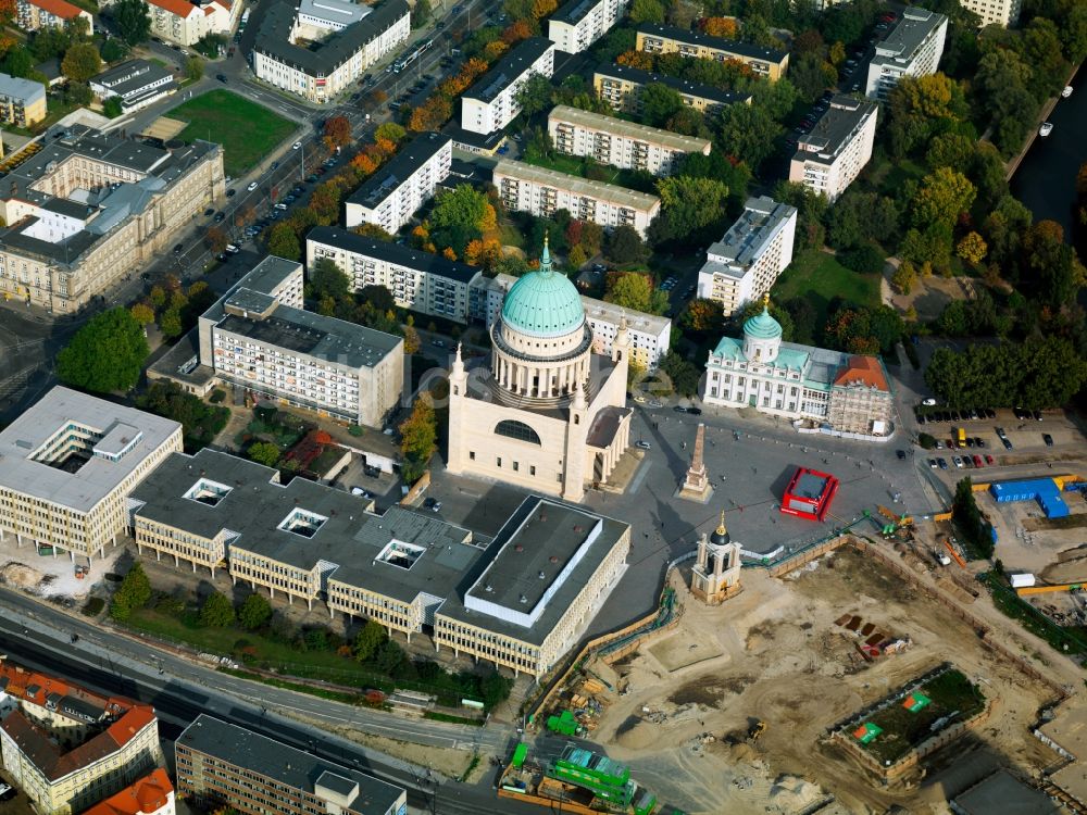 Luftbild Potsdam - Die St. Nikolaikirche in Potsdam im Bundesland Brandenburg