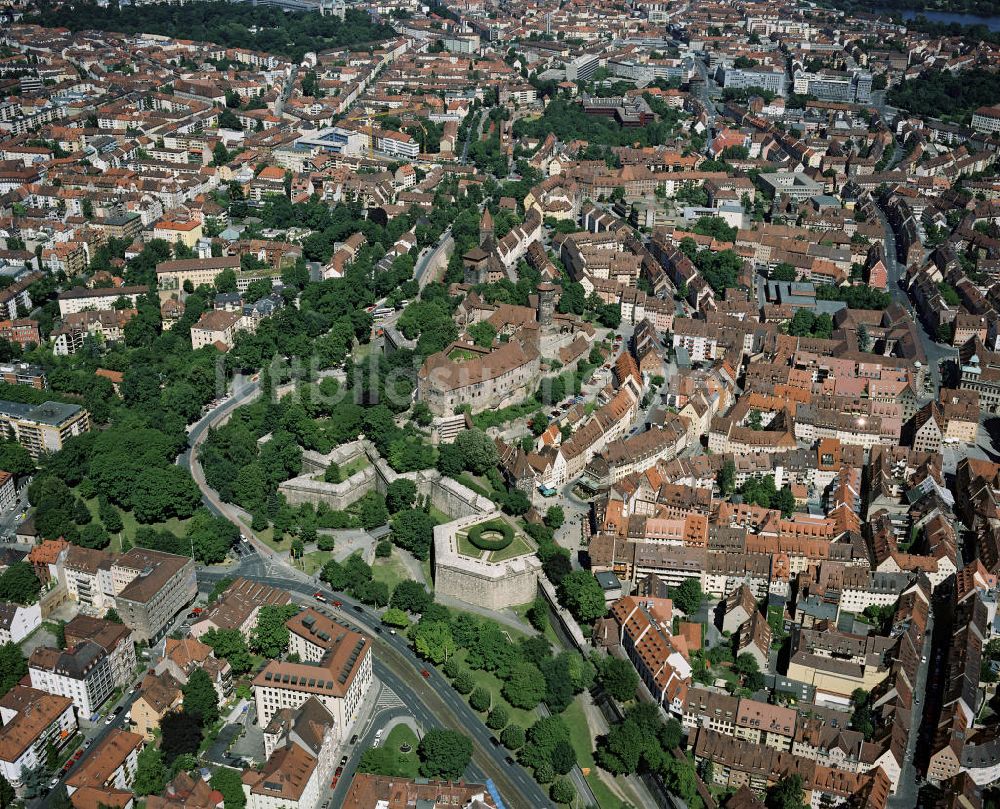 Luftbild Nürnberg - Die Nürnberger Burg ist das Wahrzeichen der Stadt Nürnberg