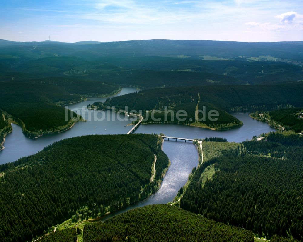 Harz von oben - Die Okertalsperre und die Okerstauseen im Harz im Bundesland Niedersachsen