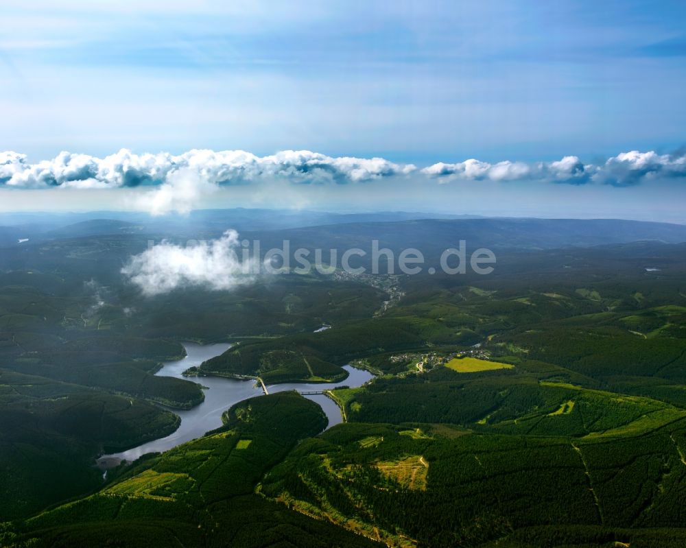 Harz aus der Vogelperspektive: Die Okertalsperre und die Okerstauseen im Harz im Bundesland Niedersachsen