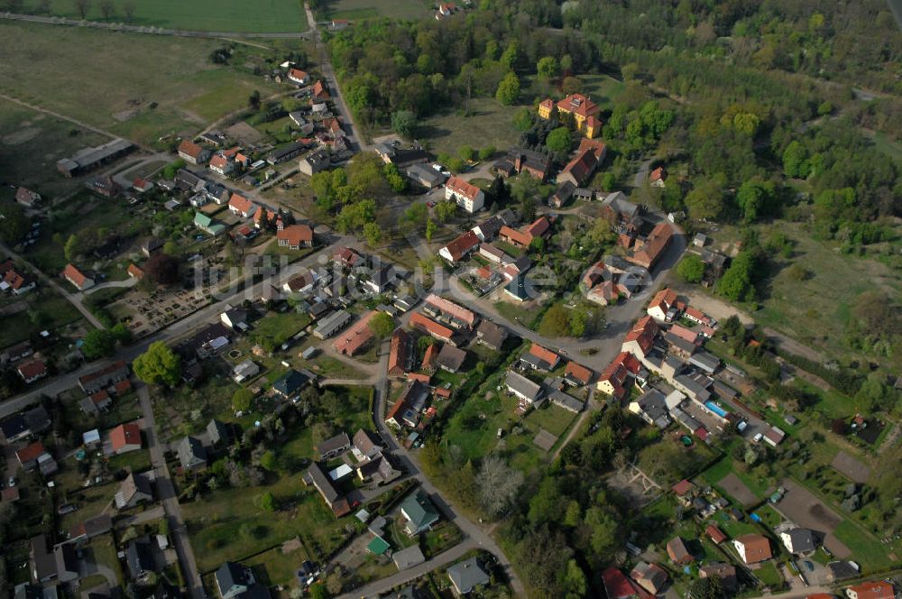 Fretzdorf von oben - Die Ortschaft Fretzdorf bei Wittstock/ Dosse