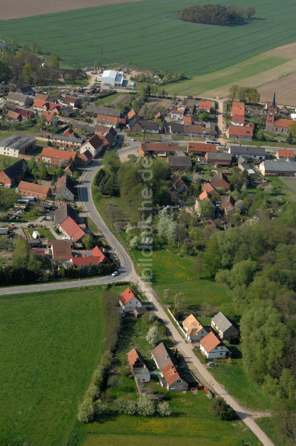 Papenbruch aus der Vogelperspektive: Die Ortschaft Papenbruch in Brandenburg