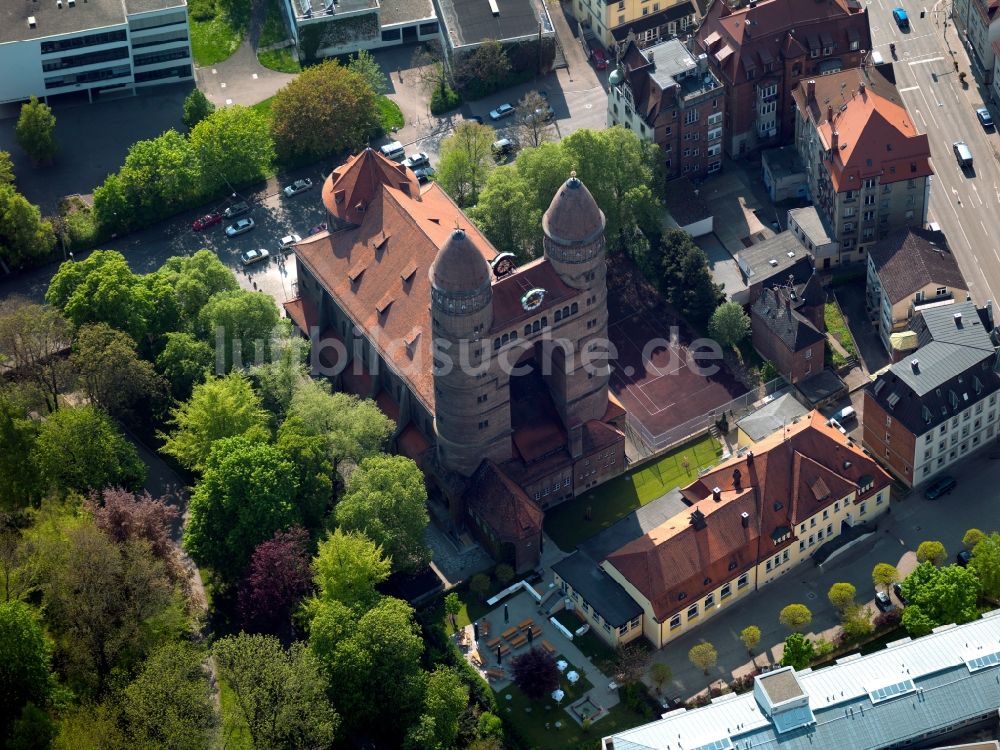 Ulm aus der Vogelperspektive: Die Pauluskirche in Ulm im Bundesland im Bundesland Baden-Württemberg