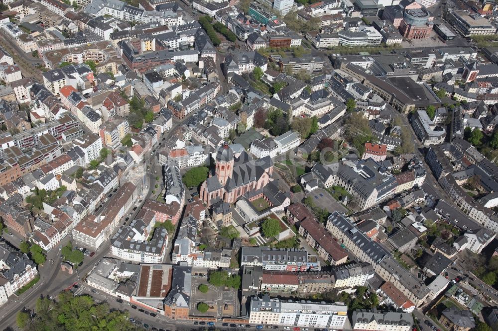 Luftbild Mainz - Die Pfarrkirche Sankt Stephan in Mainz im Bundesland Rheinland-Pfalz