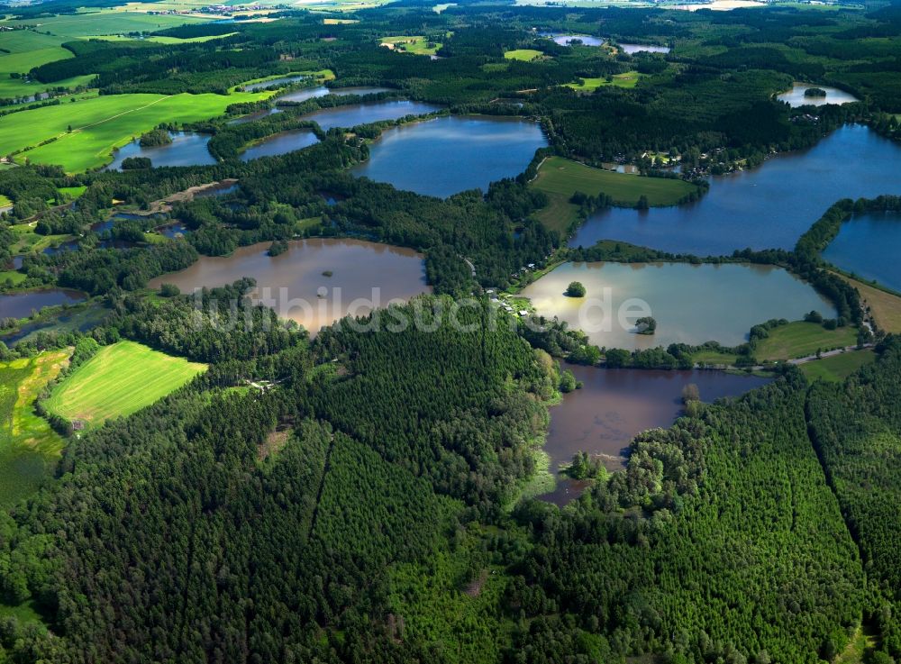 Luftaufnahme Dreba - Die Plothener Teiche in den Gemeinden Plothen und Dreba im Bundesland Thüringen