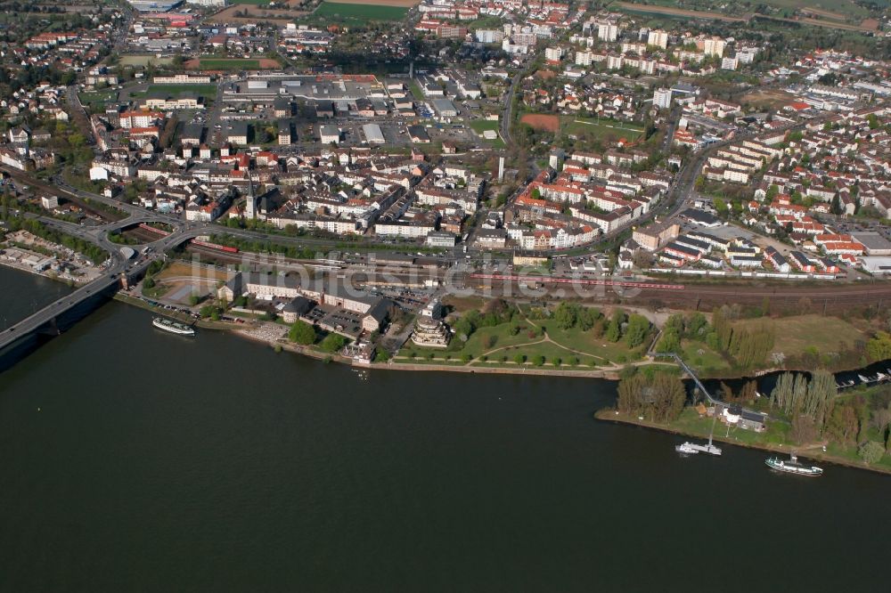 Wiesbaden Mainz-Kastel aus der Vogelperspektive: Die Reduit-Kaserne im Stadtteil Mainz-Kastel von Wiesbaden im Bundesland Hessen