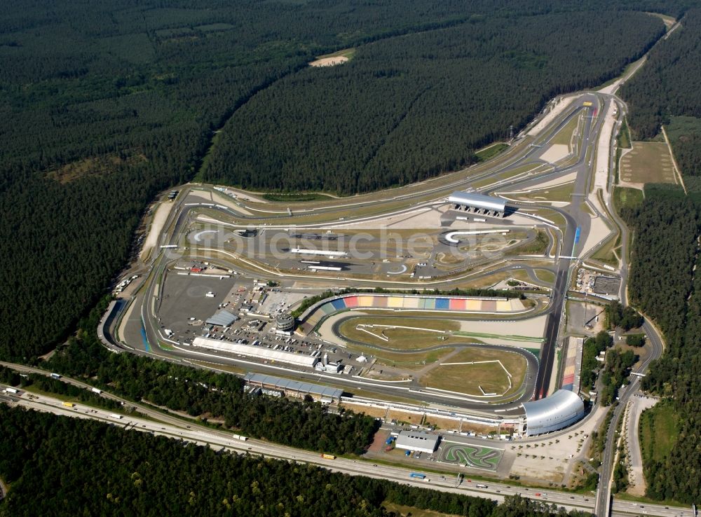 Luftbild Hockenheim - Die Rennstrecke Hockenheimring in Baden-Württemberg