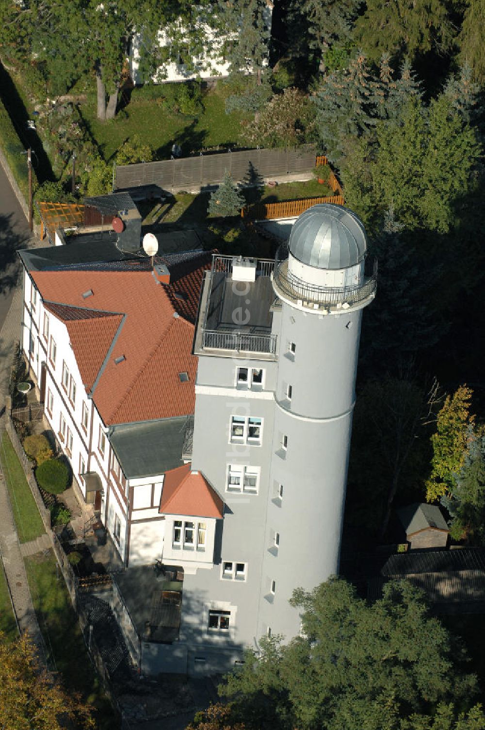 Gotha von oben - Die Rohrbacher Sternwarte in Gotha