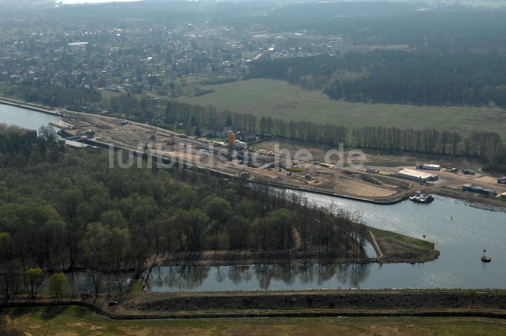 Luftaufnahme WUSTERWITZ - Die Schleuse in Wusterwitz