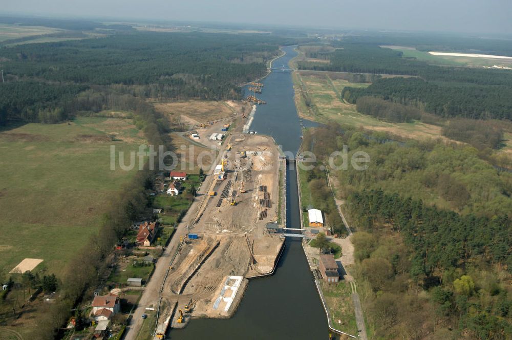 Luftbild WUSTERWITZ - Die Schleuse in Wusterwitz