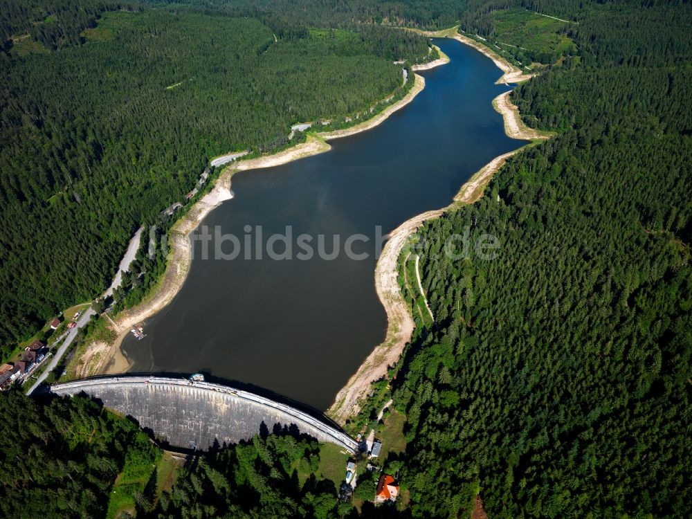 Luftaufnahme Forbach - Die Schwarzenbachtalsperre im Schwarzwald im Bundesland Baden-Württemberg